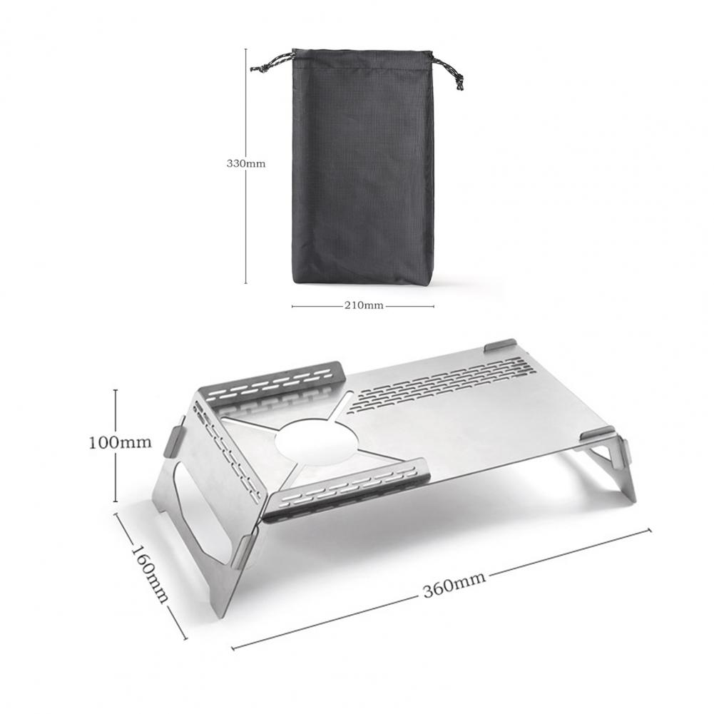 Camping Table Stove Table Wind-proof Foldable Accessory Folding Insulation BBQ Table for Outdoor