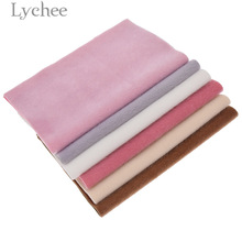 Tela flocada de piel sintética de color liso 21 x 29cm a4 de lychee life, material de costura artesanal para bolsos y prendas.