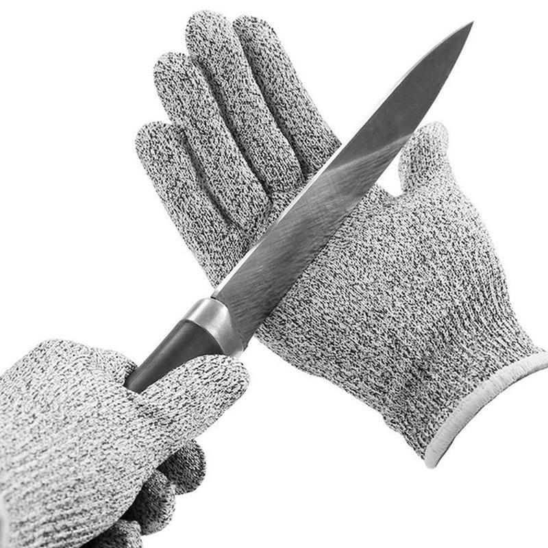 Guantes resistentes a cortes de grado 5, protección de seguridad para corte de vidrio HPPE resistente a los arañazos para jardineros, guantes de corte para construcción