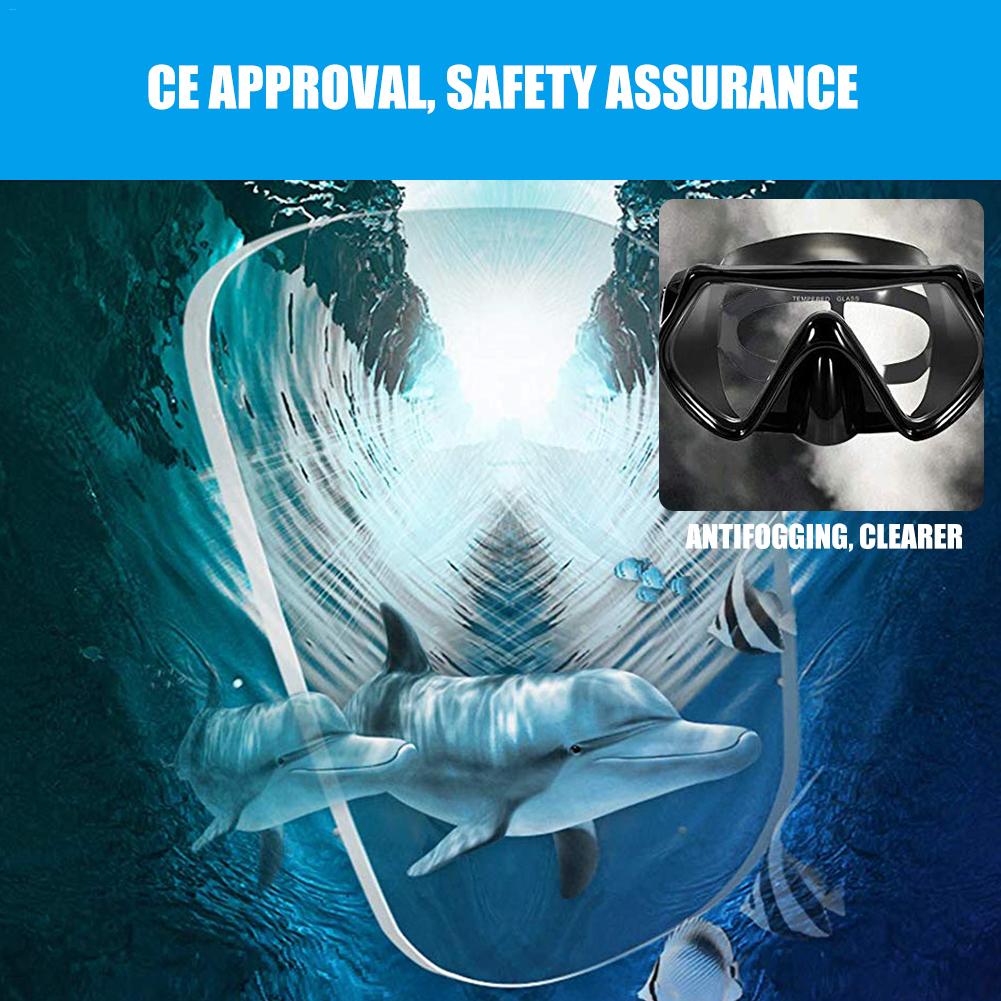 Underwater Diving Anti-fog Diving Mask Snorkeling Set Breathing Mask Safety Waterproof Swimming Equipment