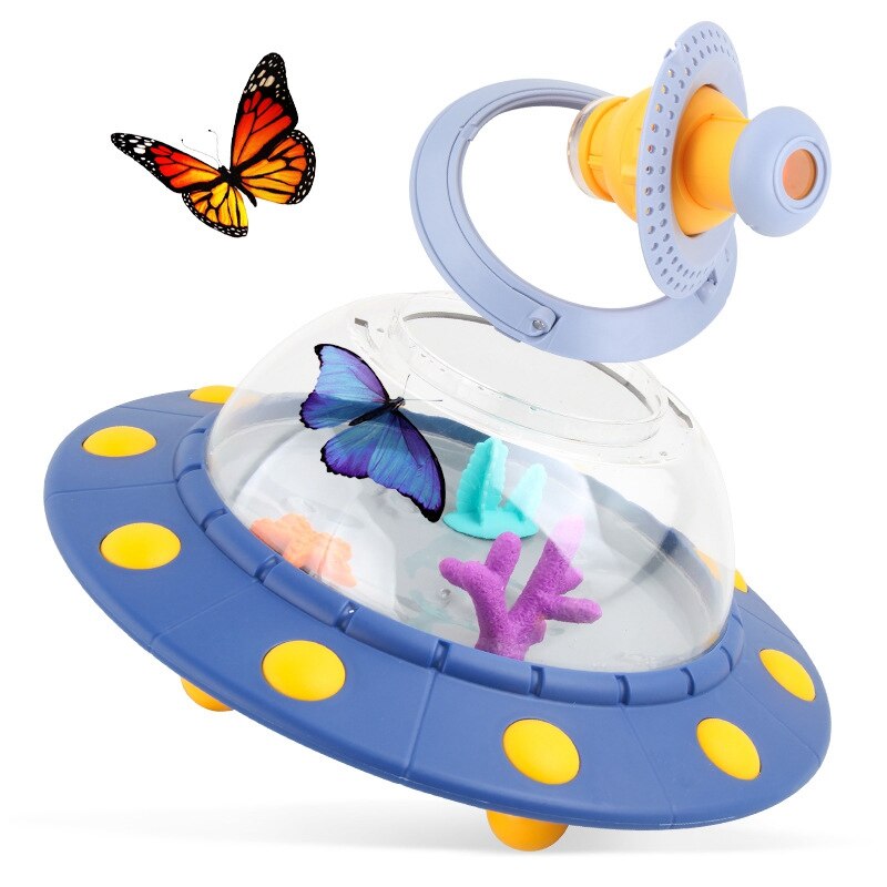 UFO Transparent Insect Observation Box Portable Small Fish Tank Multi-Functional Observation Barrel for Kids Child