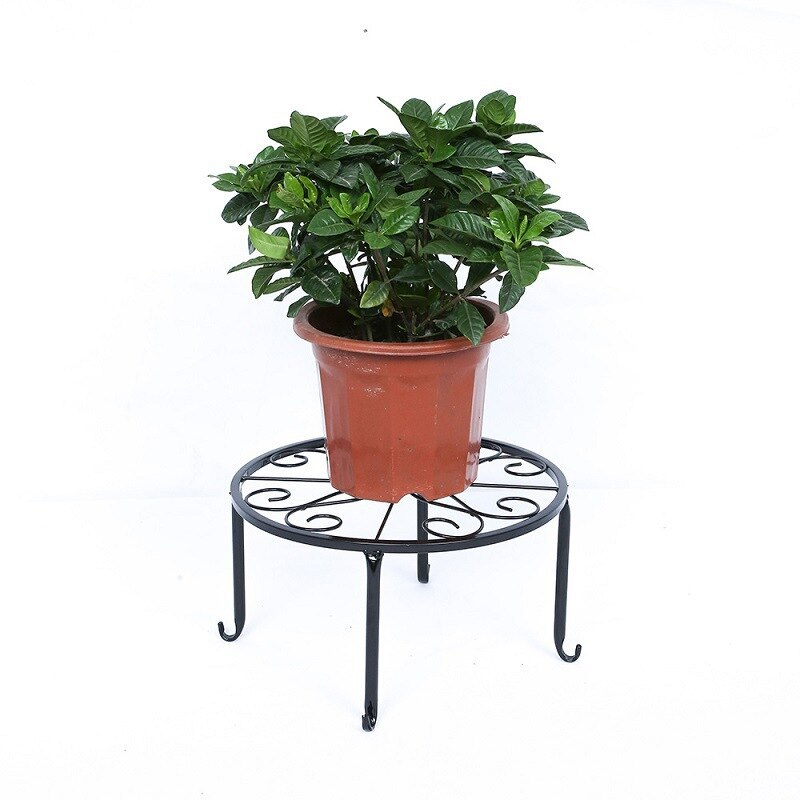 Présentoir rond en fer forgé, pour pots de fleurs, 3 tailles, présentoir rond pour bastion, plantes de jardin, Balcon porte-fleurs