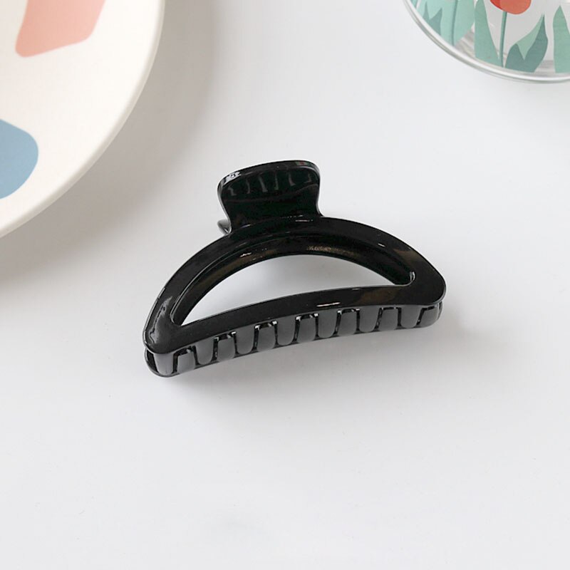 Effen Kleur Klauw Clip Grote Barrette Krab Haar Klauwen Bad Clip Paardenstaart Clip Voor Vrouwen Meisjes Haar Accessoires: 0019-1-8cm