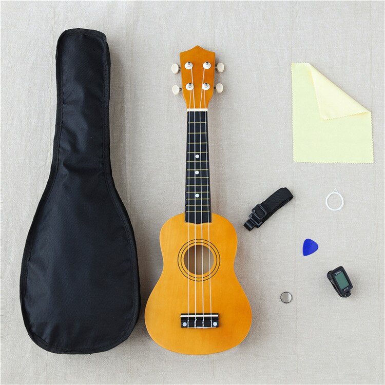 21-inch 16 colors Ukulele Adjustable Sound Musical + Bag+Strap+ Wipe Cloth +Tuner++String Stringed Instruments: Moka color