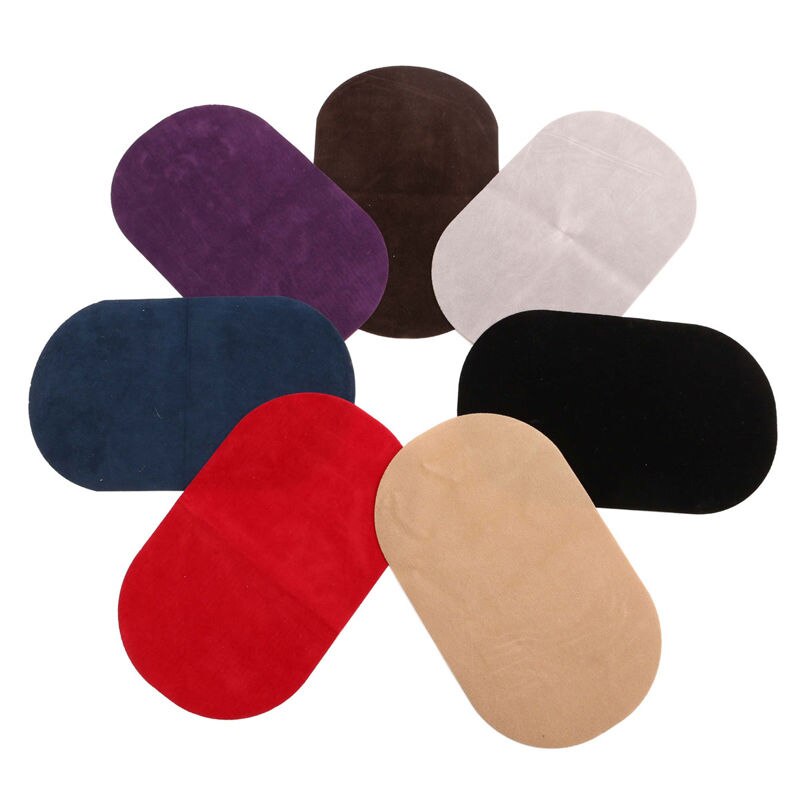 Patch de broderie ovale simple à repasser, à coudre, pour réparer les vêtements, les coudes, les genoux, les autocollants, les applications décoratives en tissu à coudre
