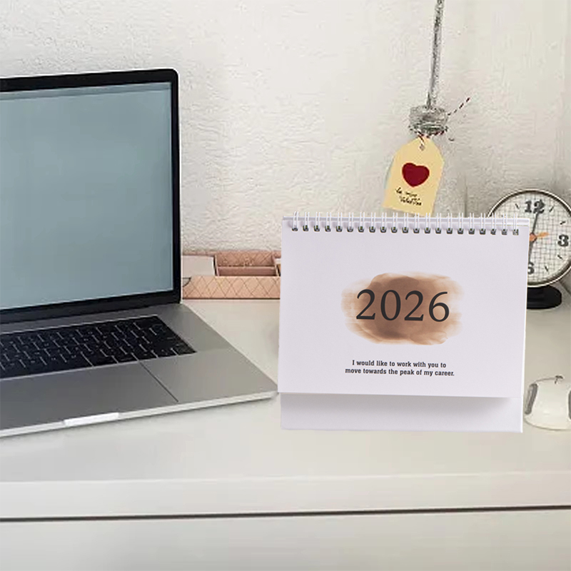 Kalender 2026 Eenvoudig memoboek Maandelijkse dagelijkse planner Planner Tijdmanagement Thuiskantoor Desktop Decoratie Staande kalender