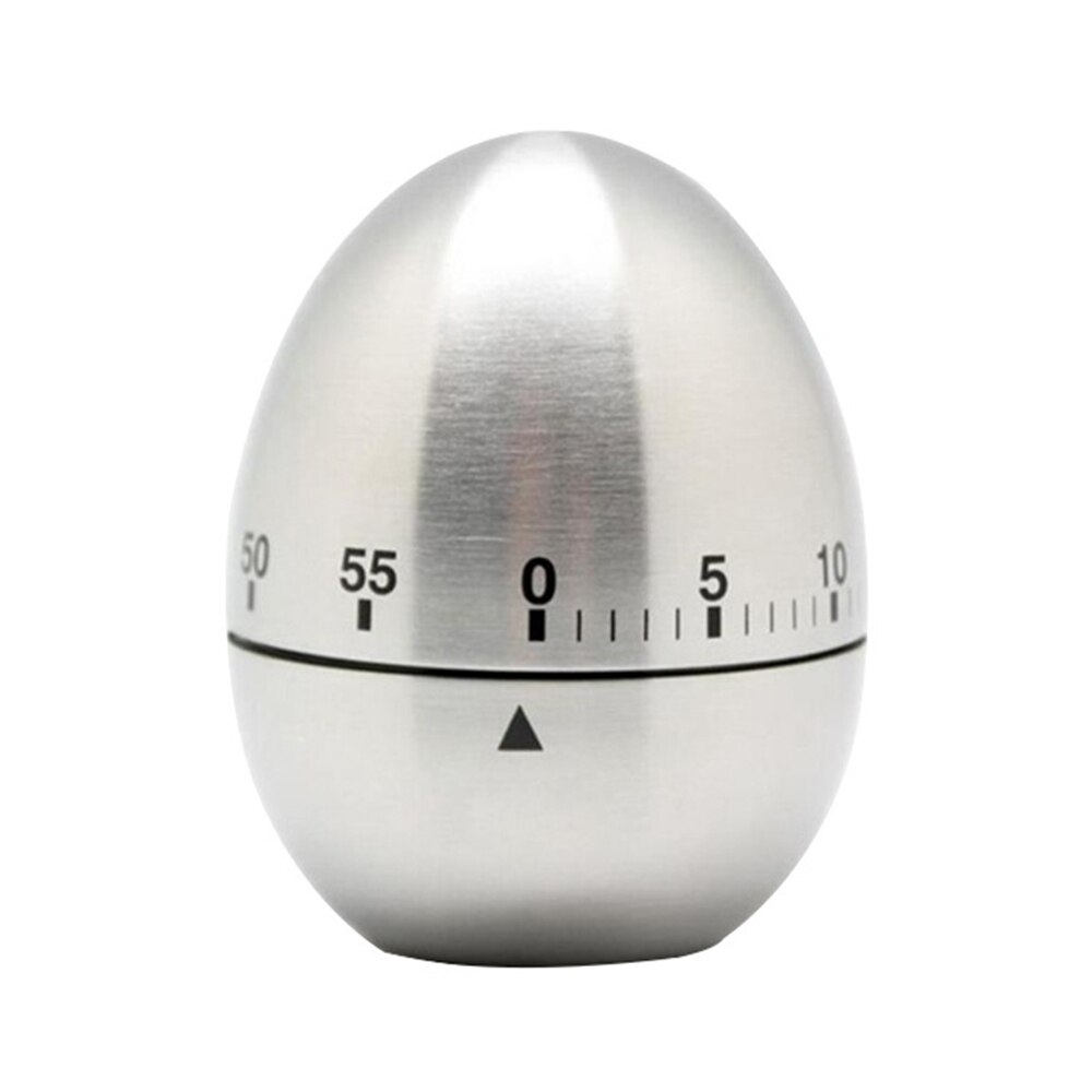 Stainless Steel Kitchen Timer Mechanical Egg Alarm Clock Reminder 60 Minutes Baking Cooking Tools Countdown Kitchen Accessories: egg