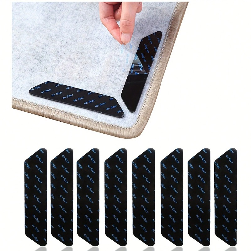 8 STuks Vloerkleed Grippers - Herbruikbare Antislip Tapijtstickers voor Houten Vloeren