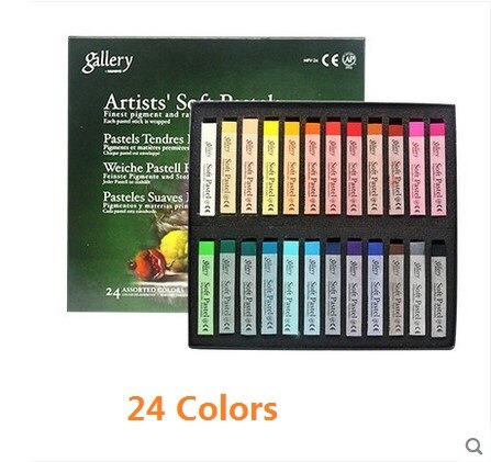 12-72 farver galleri kunstnere bløde kager bedste pigment hver kage pinden er indpakket kunst tegning forsyninger: 24 farver