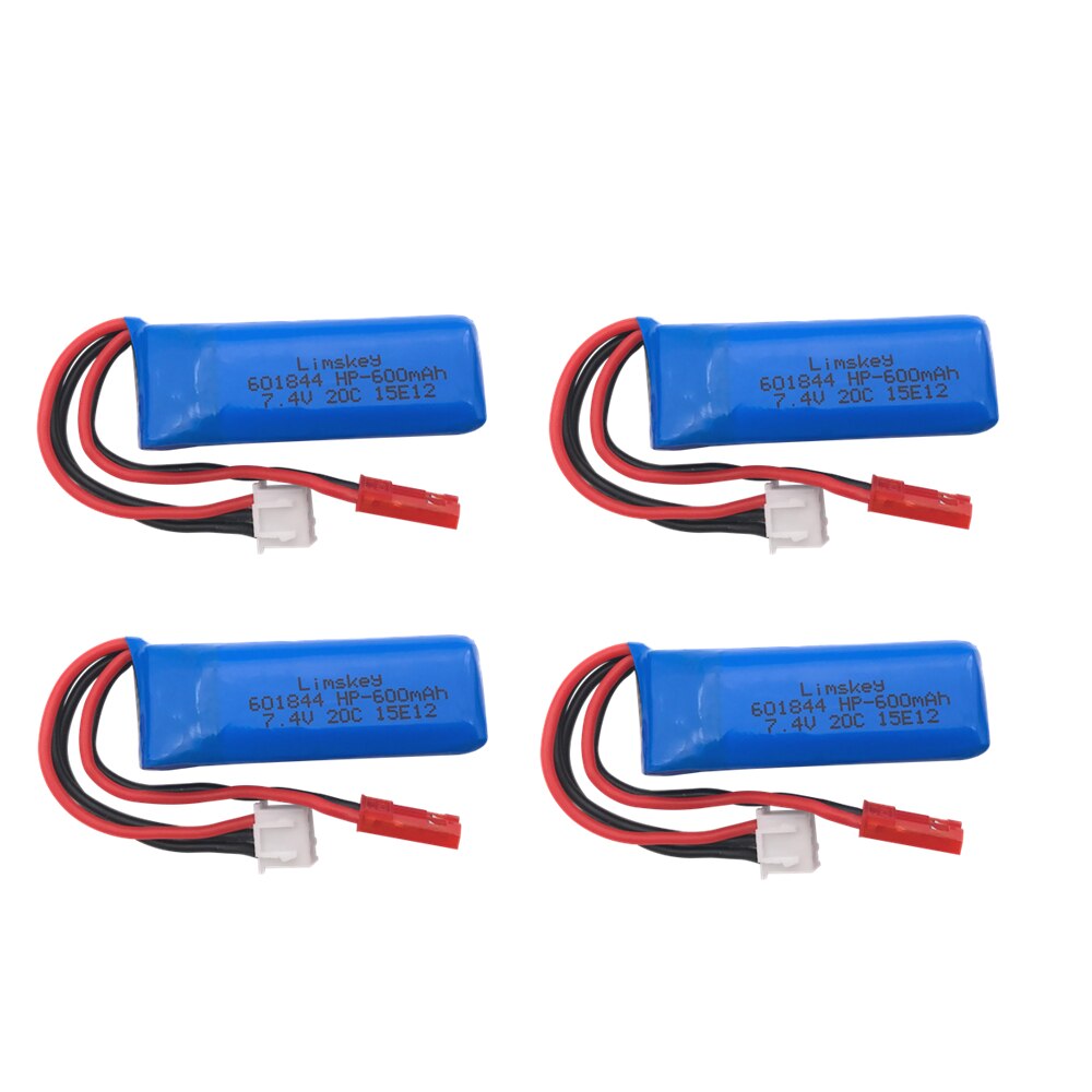 7.4V 600mAh 20C Lipo Battery for WLtoys K969 K979 K989 K999 P929 P939 RC Car Parts 2s 7.4v Battery 5pcs/lots: 4pcs