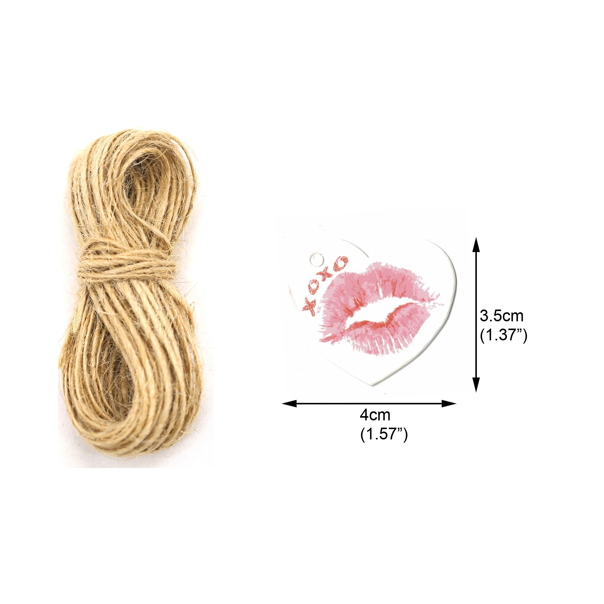 Etiquetas de papel para el Día de San Valentín y bodas, paquete de etiquetas DIY, decoraciones para fiestas, etiquetas colgantes, suministros para envolver , 50 unids/lote: Lip print