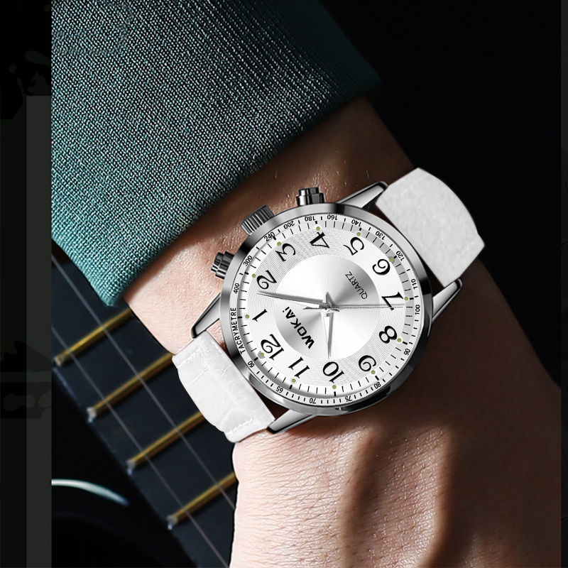 Modischer, lässiger Herrenstil und gemütliche Armbanduhr mit drei Augen und sechs Stichen, Freizeitmode-Aktivitätsuhr, Quarzuhr
