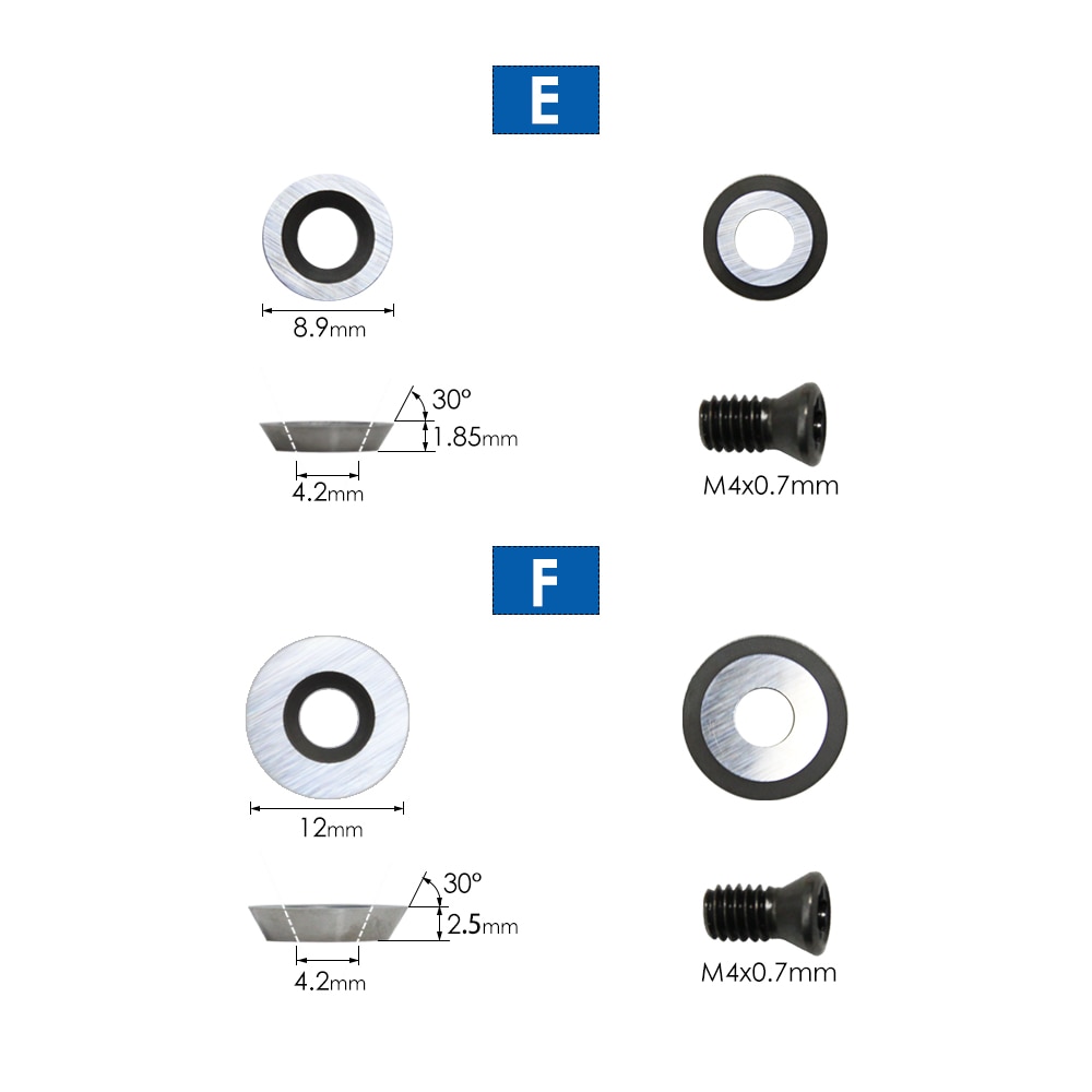 Tasp Carbide Cutter Inserts Set Houtdraaien Gereedschap Vervanging Cutter Hollowers Finishers Hout Draaibank Draaigereedschappen
