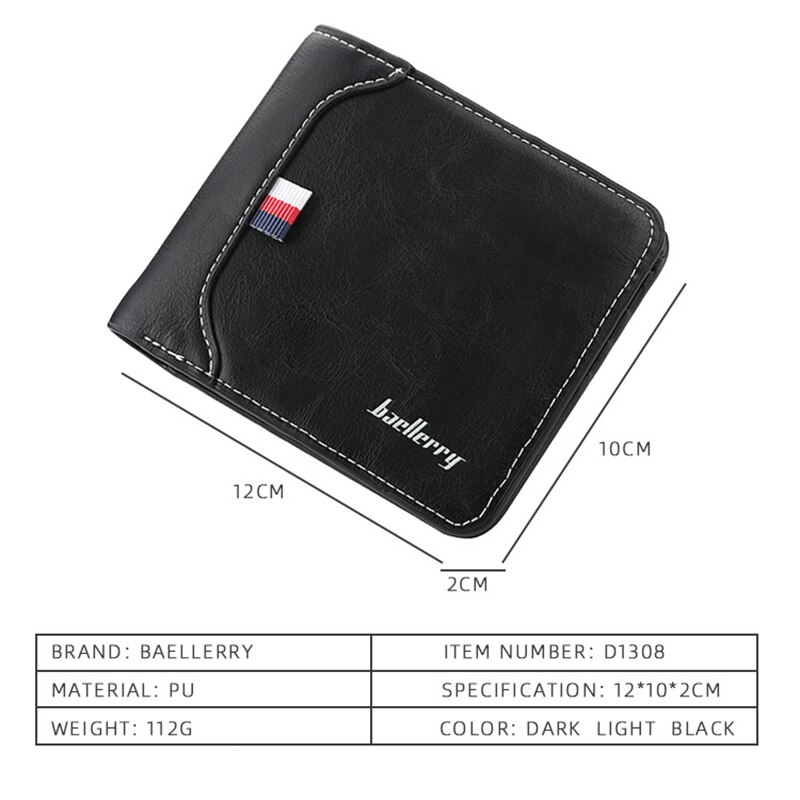 Heren pu leren clutch portemonnee kaarthouder mini portemonnee bank creditcard id kaarthouder portemonnee muntvakje  xb35