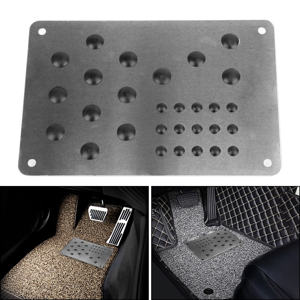 Leepee Voet Hak Scuff Plaat Auto Legering Plaat Interieur Accessoires Universele Auto Vloer Mat Anti-Slip Pad Non-slip Tapijt Patch