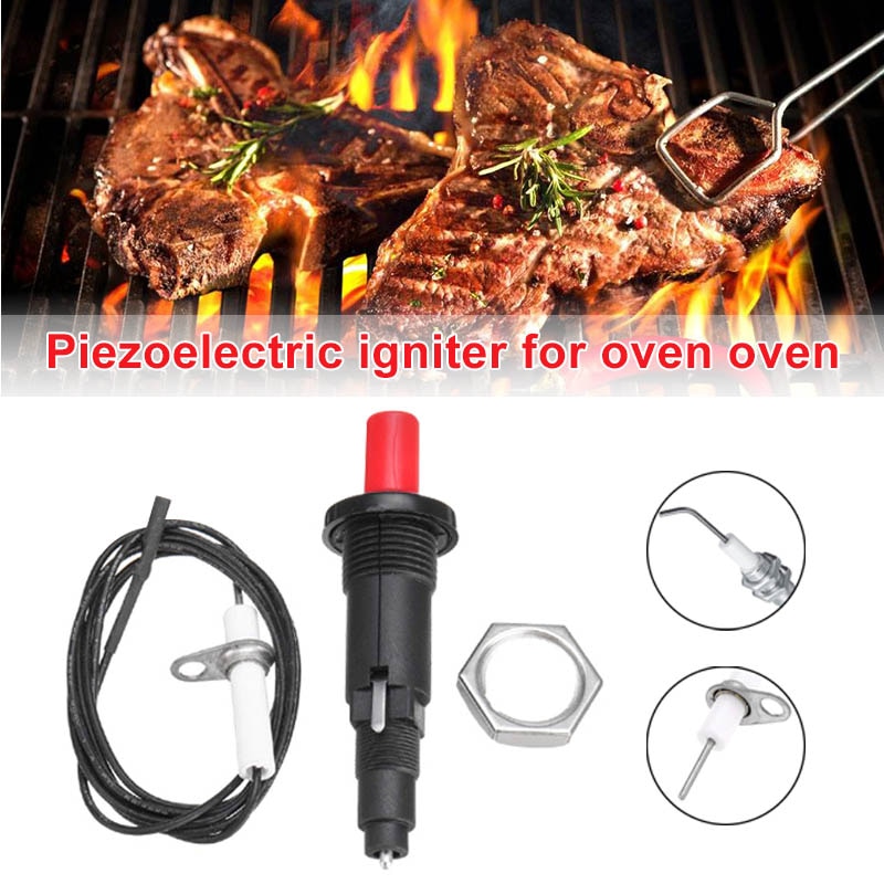 Universal Piezo Spark Ignition Set Cable Push Button Igniter Fit Gas Grill BBQ HG99