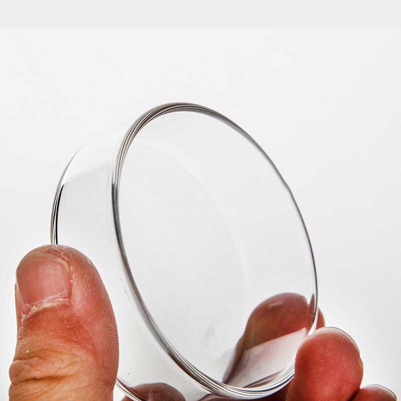 Akvarium glas matare genomskinlig tub skål fisk räkor matning mat med 2 st sugkoppar säker