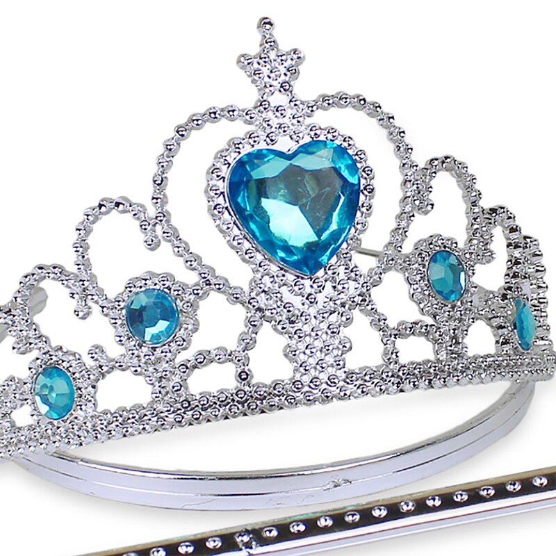 2 unids/set niña princesa accesorios diamante corona niños traje de de chica accesorios Hada de diamantes varita mágica