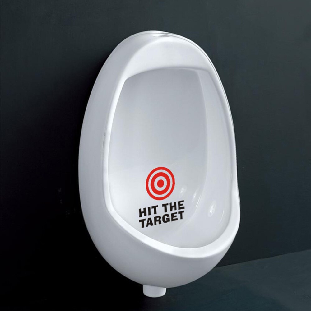 Hit The Target Funny Toilet Sign Bathroom Wall Decals Stickers for Home Office Cafe Hotel