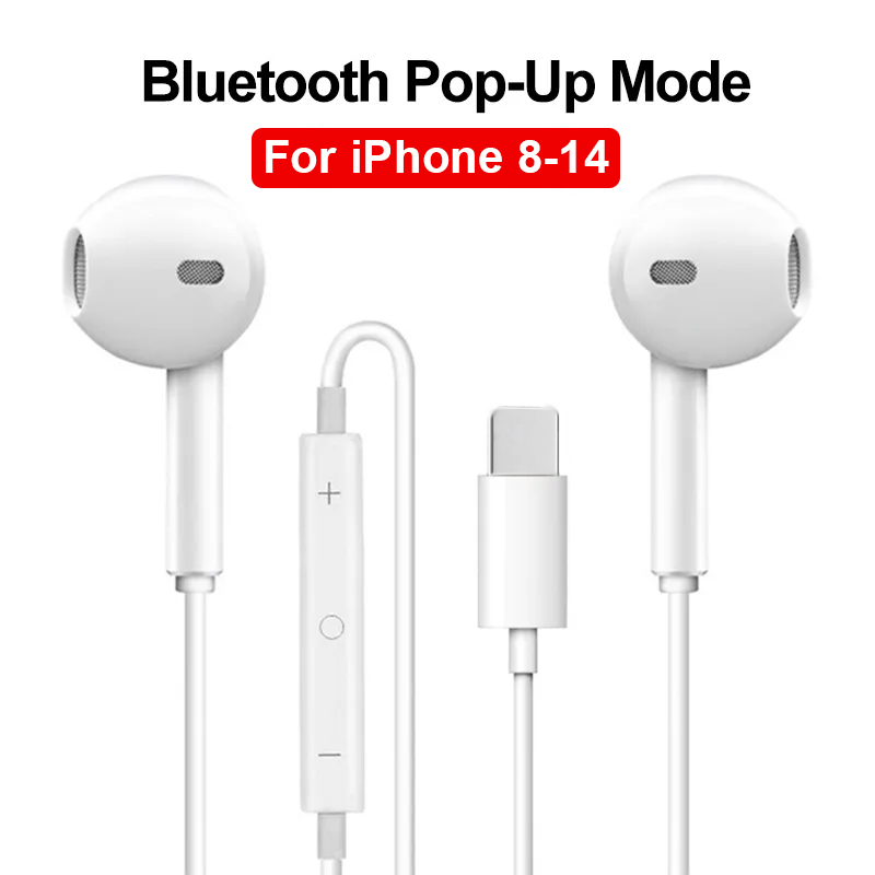 Original Kopfhörer für Apfel iPhone 6 6S 7 8 Plus 14 13 12 11 Profi Max X XS XR in-Ohr-Kopfhörer Kabelgebundenes Headset Telefonzubehör: verrotten