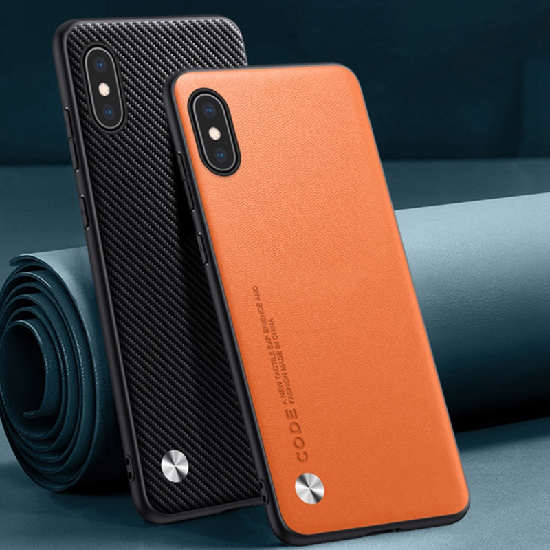 Custodia di lusso in pelle pu per iphone x xs xr con retro opaco e protezione in silicone per iphone xs max xs iphonex coque