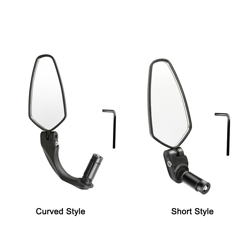 Bike Mirrors Bar End Easy Install With Wrench Outdoor 360 Degree Rotatable Rear View Aluminum Alloy Accessories Reflective