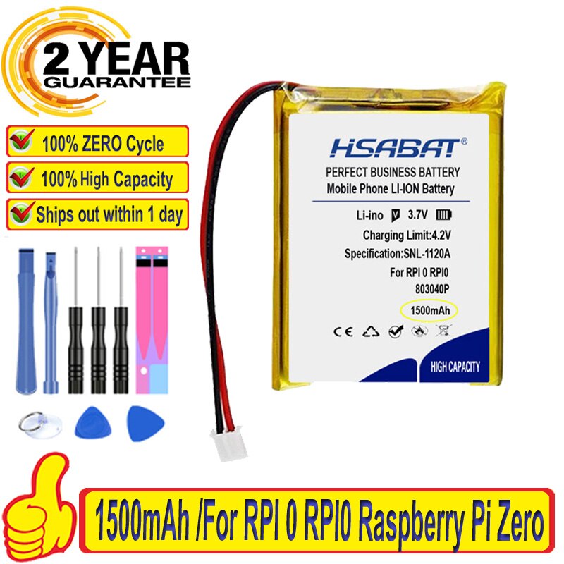 Top Brand 100% 1500mAh Battery for RPI 0 Raspberry Pi Zero 2 W WH 2W Board Batteries
