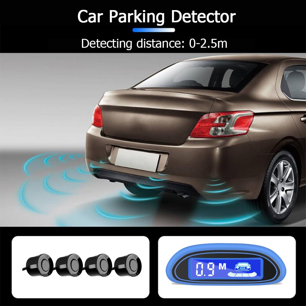 Auto Parktronic Parking Sensor 8 Led Display Monitor Voice Alarm Motion Backlight Auto Radar Detector Front Parkeersensoren
