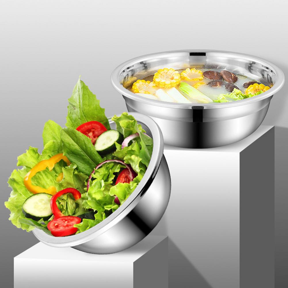 Kitchen Basin Waterproof Heavy Duty Stainless Steel Kitchen Stainless Steel Basin for Egg Soup Food Pots