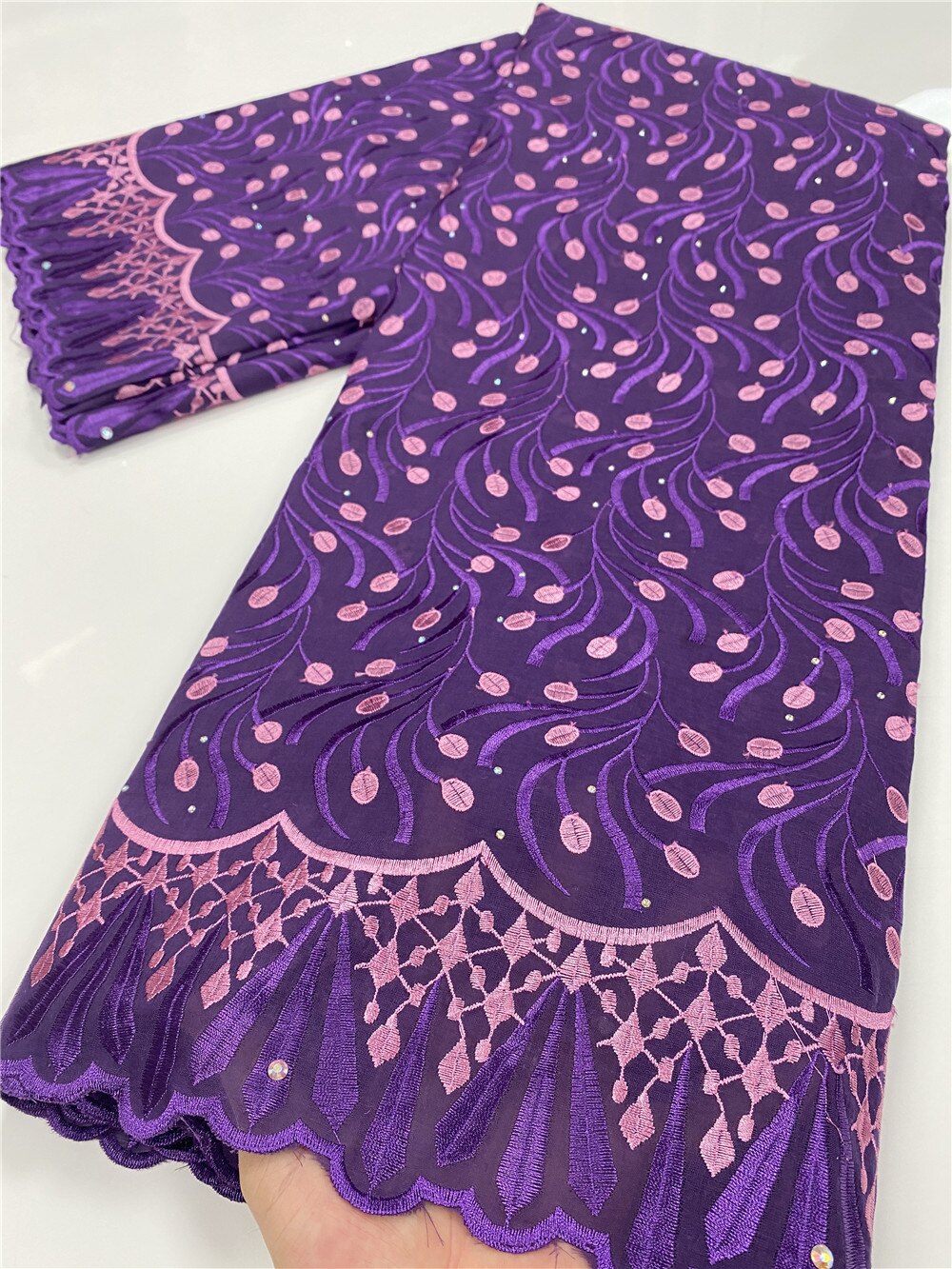 Swiss Voile Lace In Switzerland With Stones African Dry Cotton Lace Fabric Lace Nigerian For Wedding YA3532B-5: Picture 3
