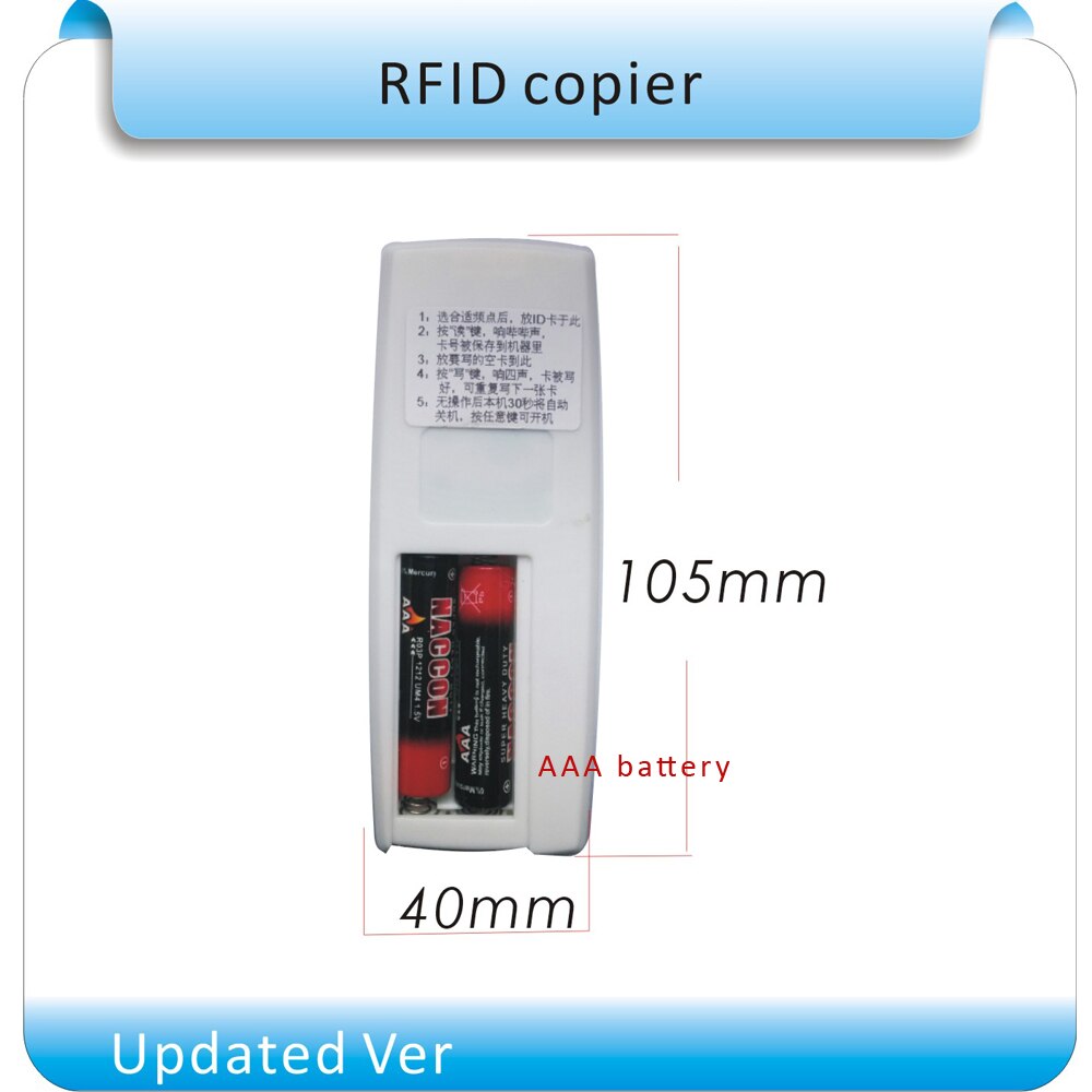 4 kinds frequency RFID Copier/ Duplicator/ Cloner ID EM reader & writer+ 10pcs rewritable keyfobs