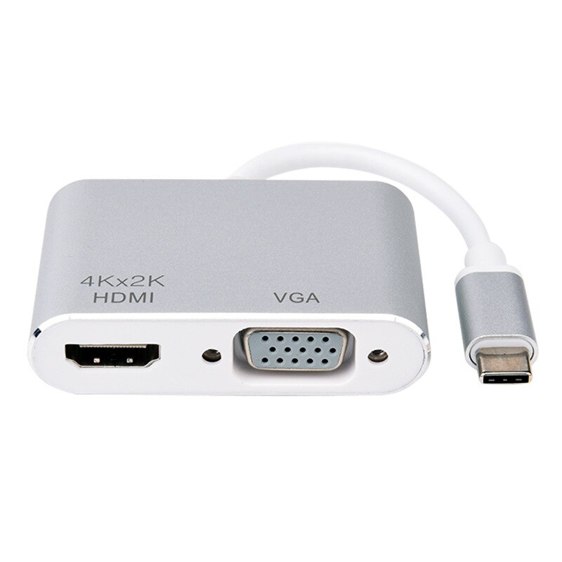 USB C HDMI VGA Adapter TYPE C TO HDMI VGA 4K*2K USB 3.1 to HDMI VGA conveter USB-C HDMI conveter transformer