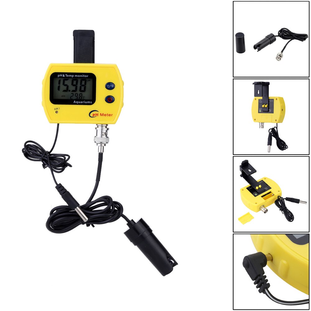 High Precision pH &TEMP Meter Online pH Meter for Aquarium Portable Acidimeter Fine Drinking Water Analyzer