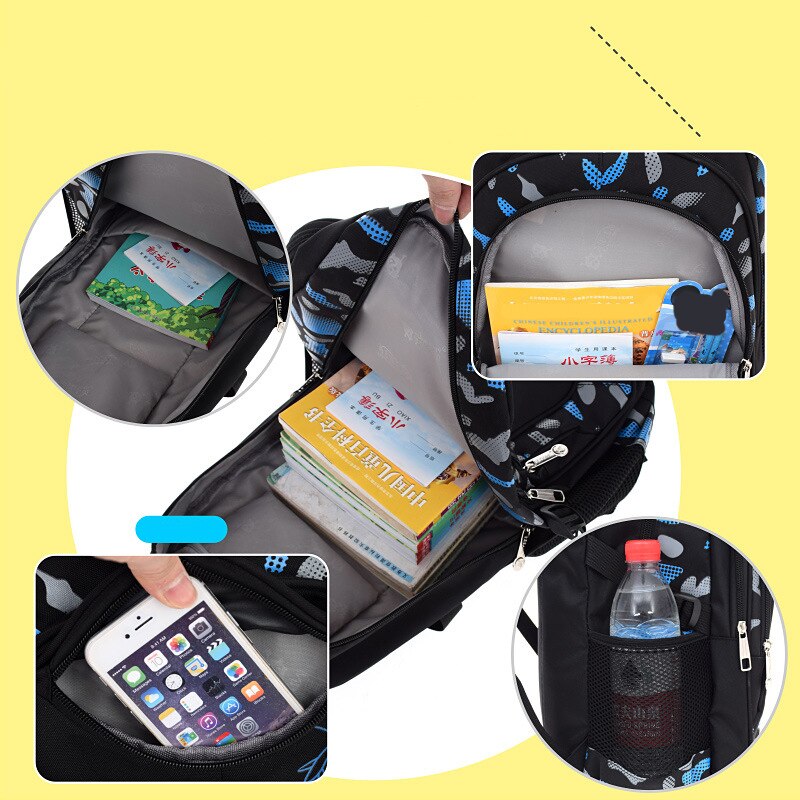 Men's Backpack Schoolbag Waterproof Backpack Students School Bags for Boys and Girls Shoulder Ultralight Casual Travel Backpack