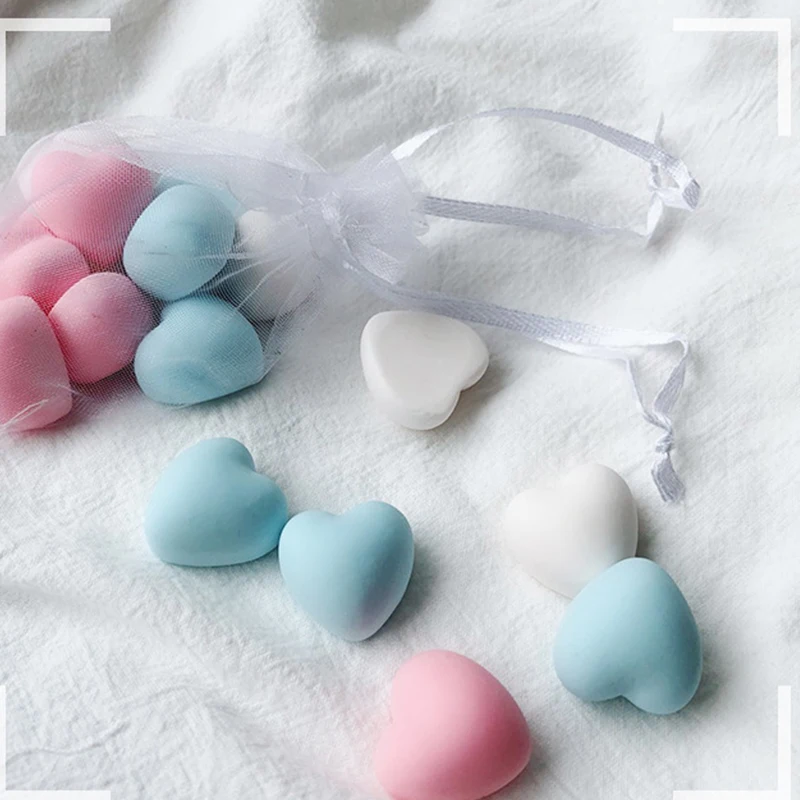 Molde para jabón con forma de corazón, molde de silicona para manualidades, vela de escayola para aromaterapia, moldes para colgantes, herramienta hecha a mano en forma de seifen