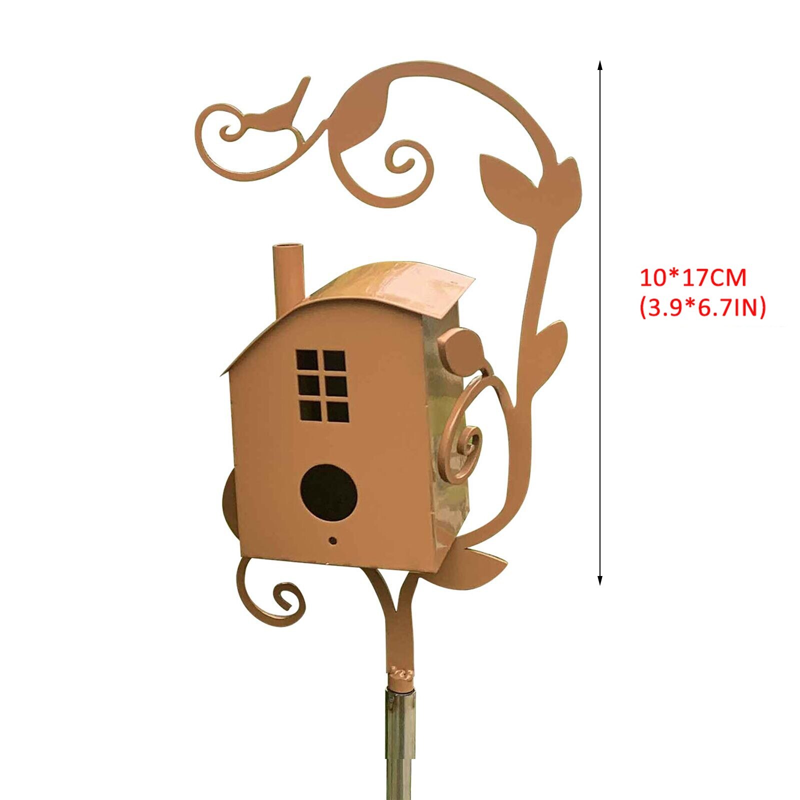 Metal Bird House Hummingbird House Breeding Cage Fence Box Nest Garden Backyard Home Decoration Bird Resting Place