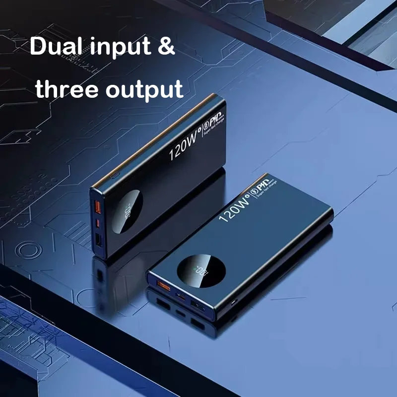 VIVO 120W Fast Charging 50000mAh CCC Certification High Capacity Power Bank Portable External Battery Charger For iPhone Xiaomi