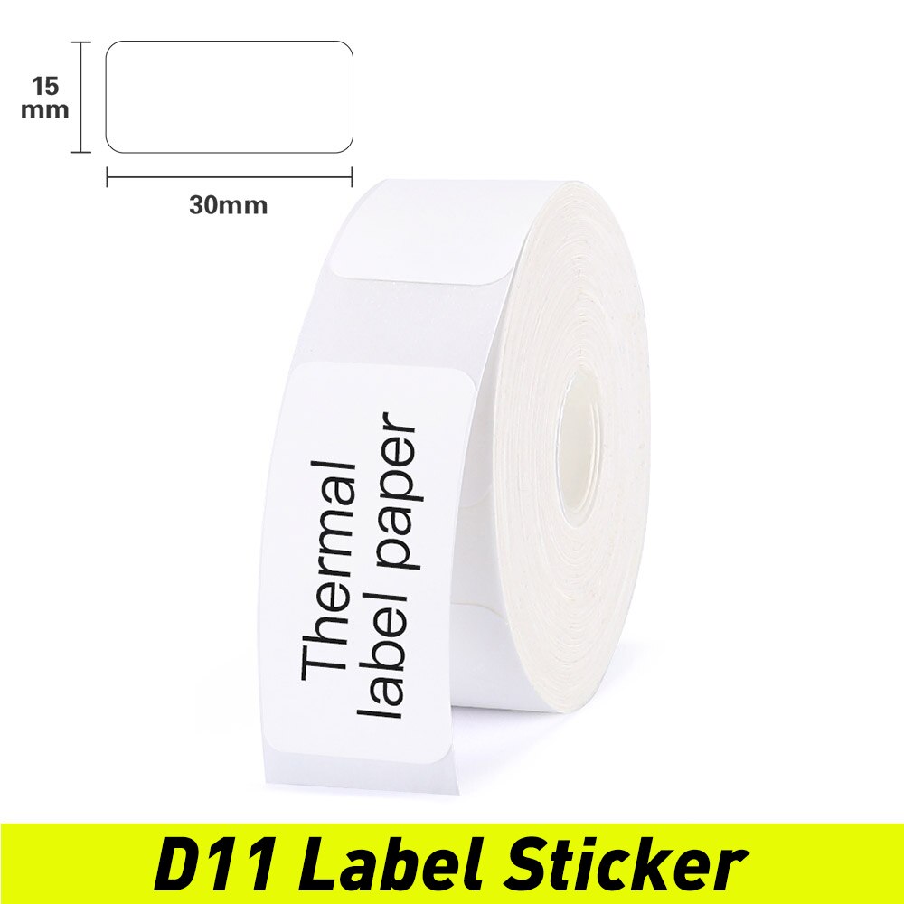 NIIMBOT D11 D110 Label Paper Name Sticker Waterproof Classified Storage Color Sticker Printable Label Tape 15*30mm Thermal Paper