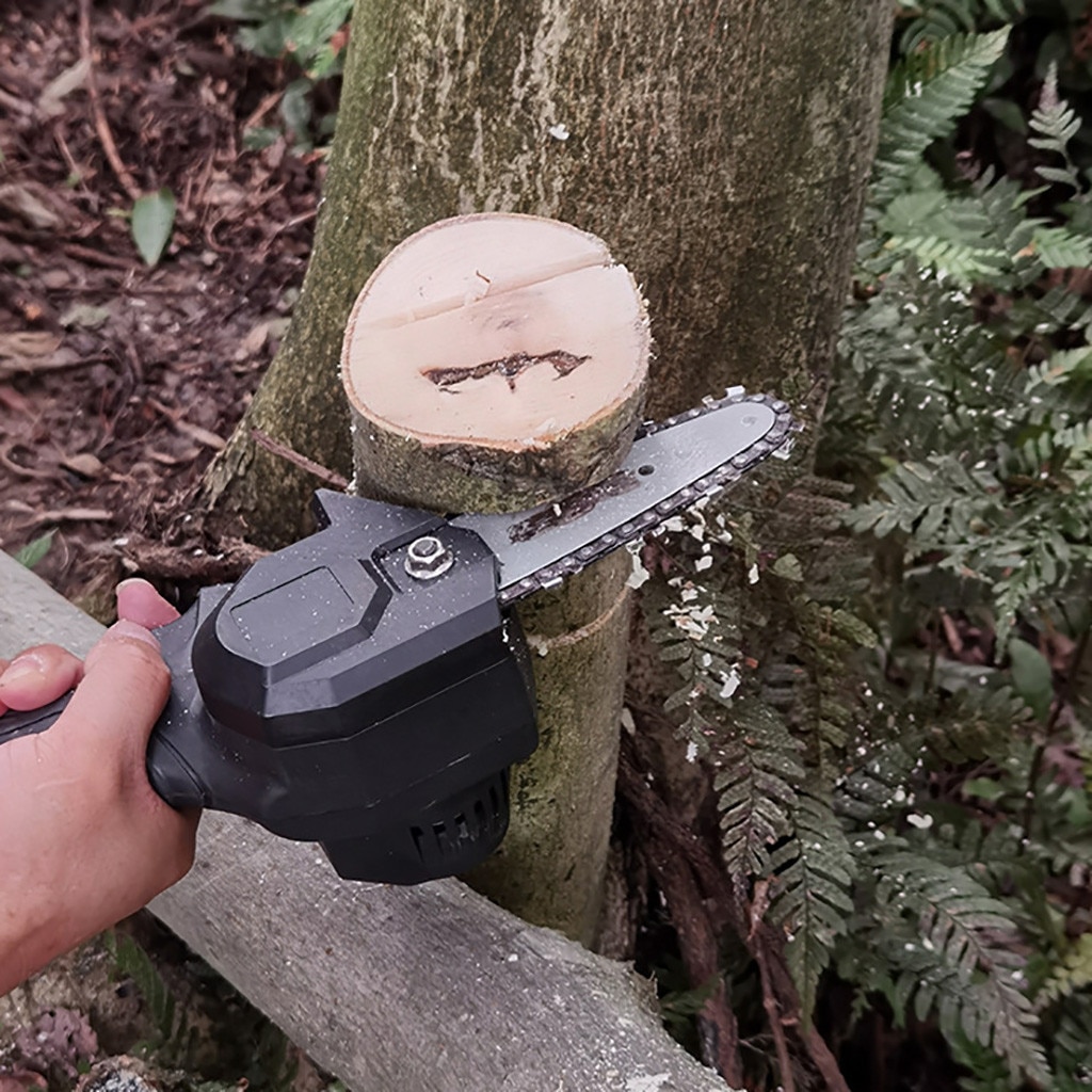 4 Inch The Mini Electric Chainsaw Ever Battery-powered Wood Cutter Rechargeable Best Price