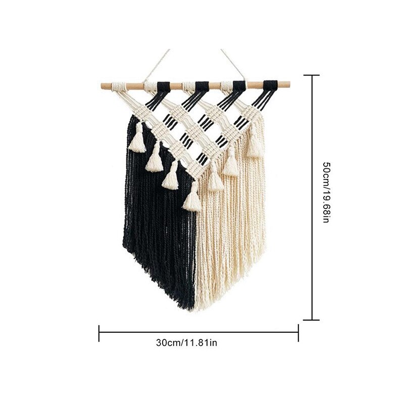 Handgeweven katoenen touw bohemian wandtapijt decoratie boho chic kant wandtapijt ornament voor thuis woonkamer slaapkamer decoratie