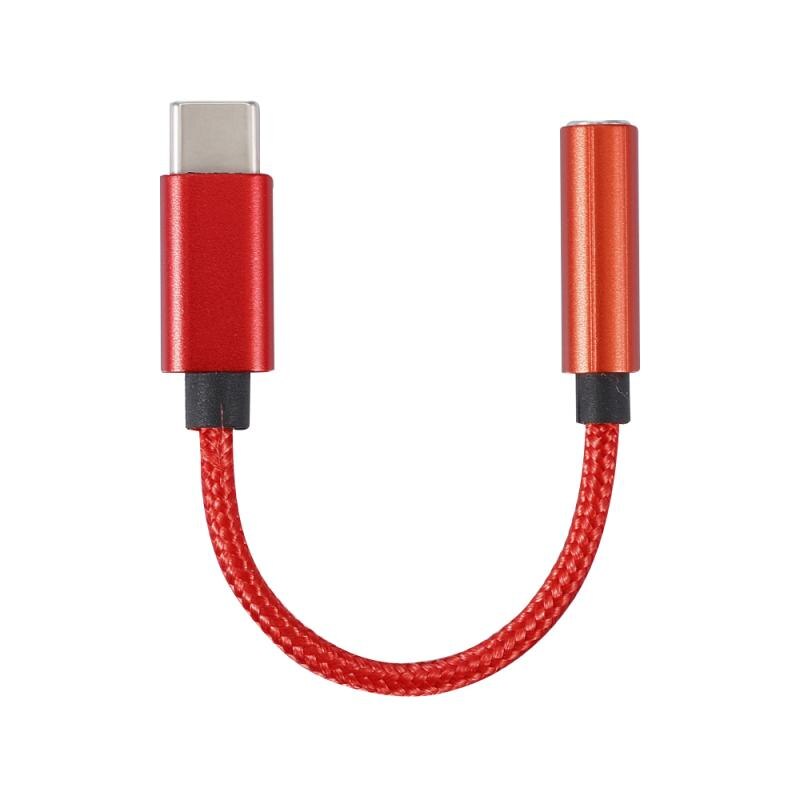 Nylon USB C di Tipo C A 3.5mm del Trasduttore Auricolare Cuffie Cavo del Convertitore Jack Adattatore Audio Digitale Per Ipad Pro Samsung huawei Xiaomi