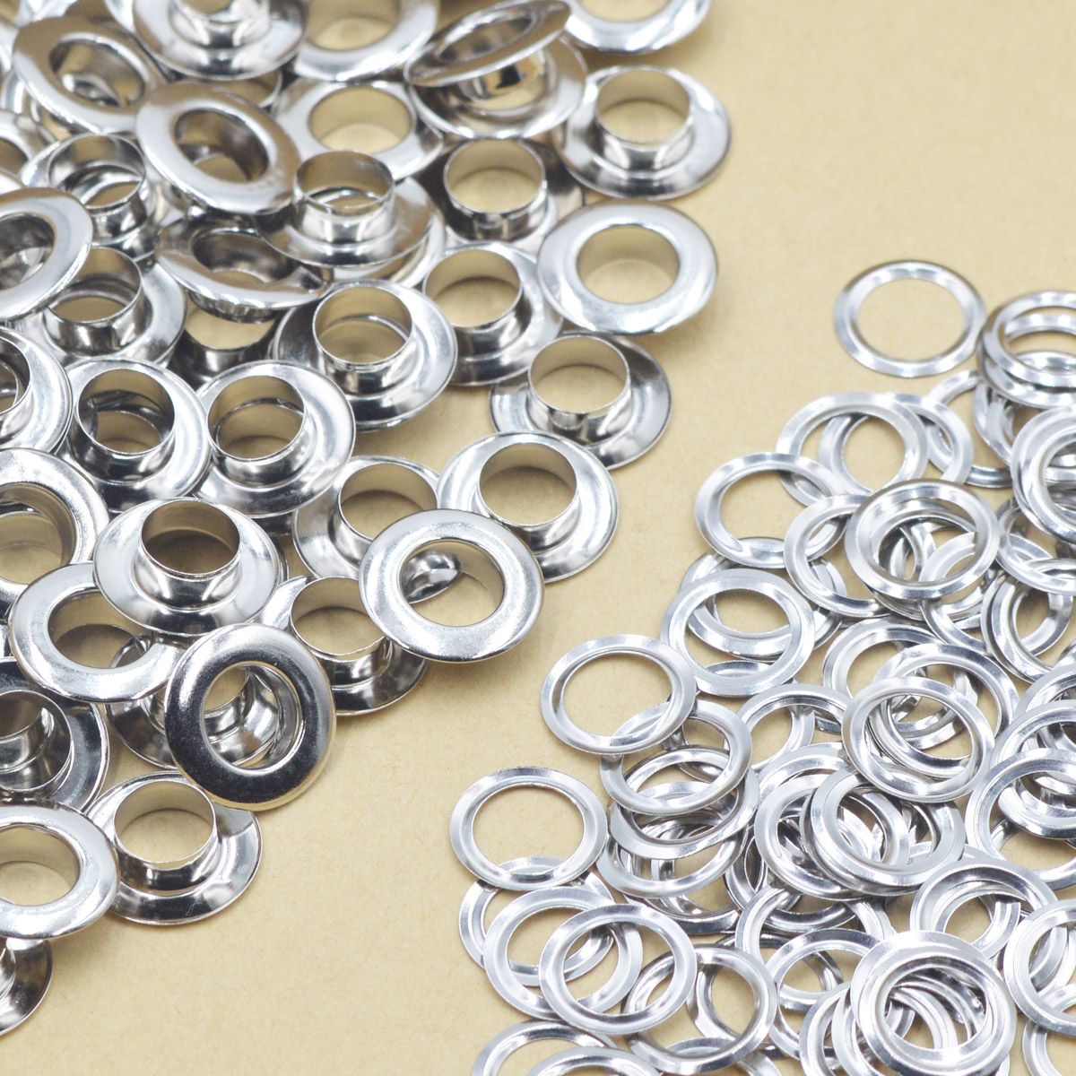 Matériau en laiton couleur argent 4mm 5mm 6mm 8mm 10mm 12mm œillet à œillet plat avec rondelle sacs artisanaux en cuir chaussures bouchon de ceinture
