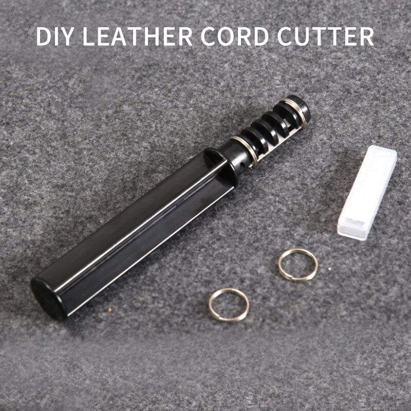 Diy Lederen Koord Mes Hand Snijden Draad Cutter Lederen Strip Band Leathercraft Gereedschap Koord Mes Met 3 Blade