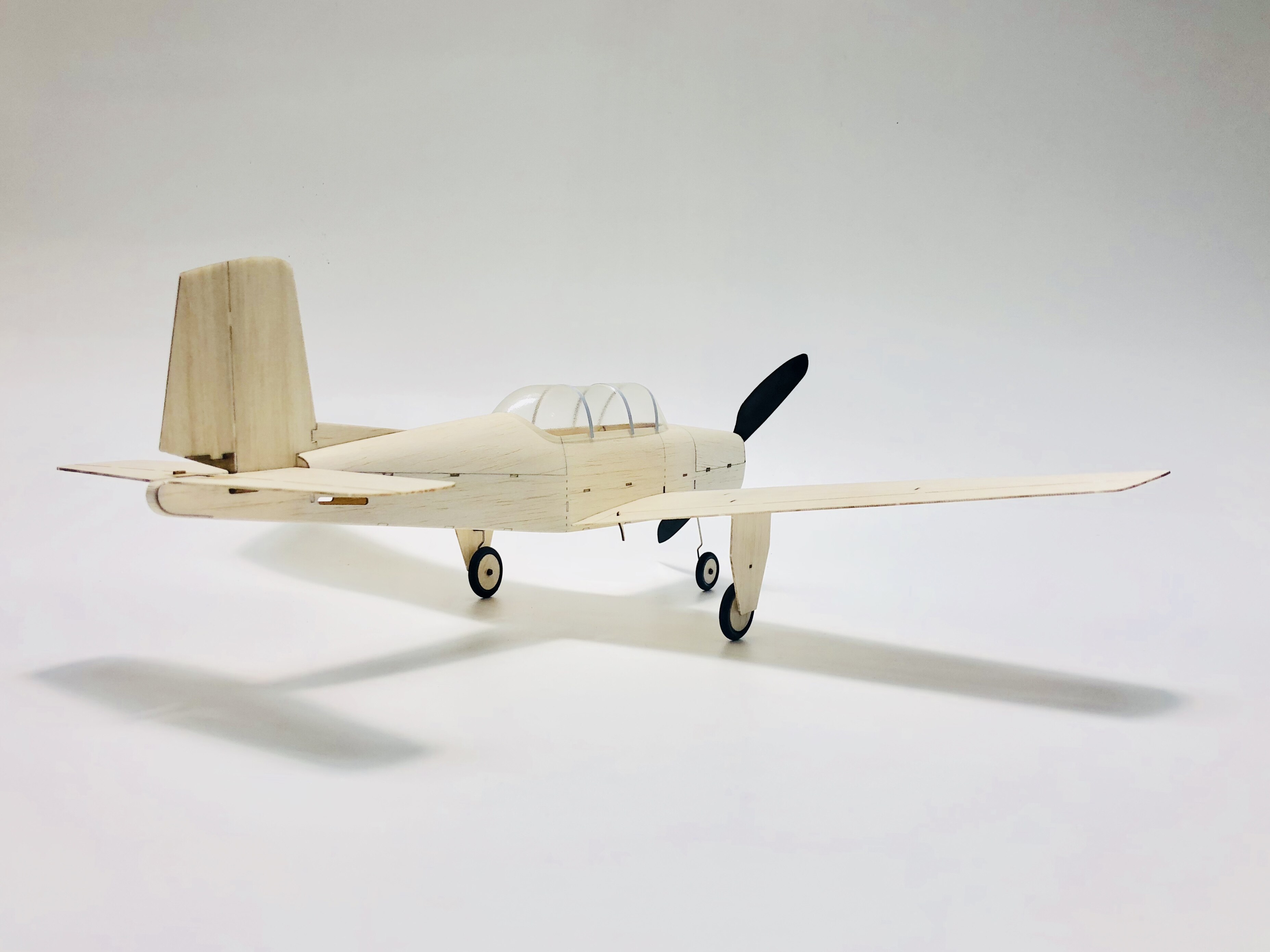 Mini DIY Balsa RC Wood Mentor T34