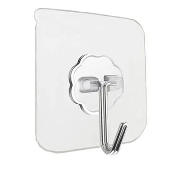Ganchos de pared de acero inoxidable para fregadero, soporte de esponja autoadhesivo, organizador de cocina, estante de secado de drenaje, ganchos de pared, Bola de alambre, almacenamiento de trapo: Claro