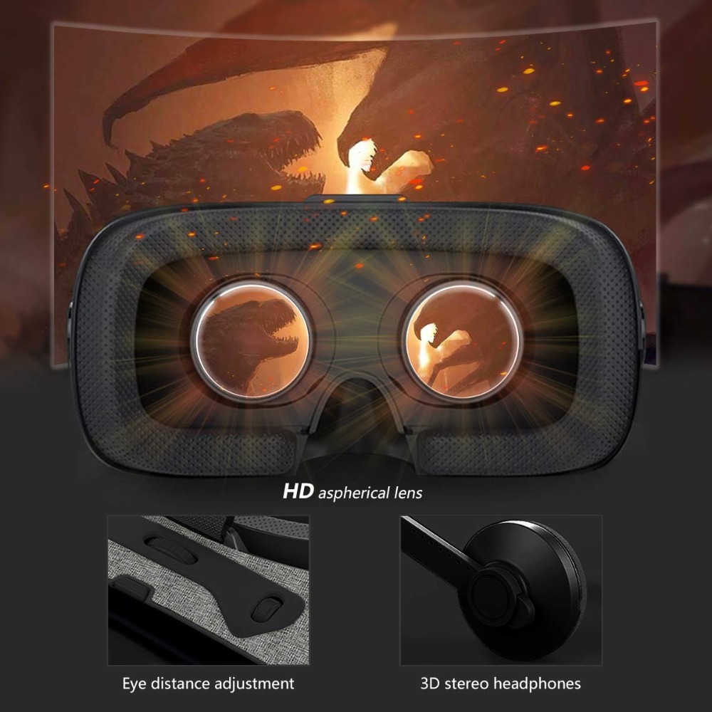 VeeR Falcon VR casque universel réalité virtuelle lunettes VR boîte avec contrôleur pour 4.7-6.3 Smartphones