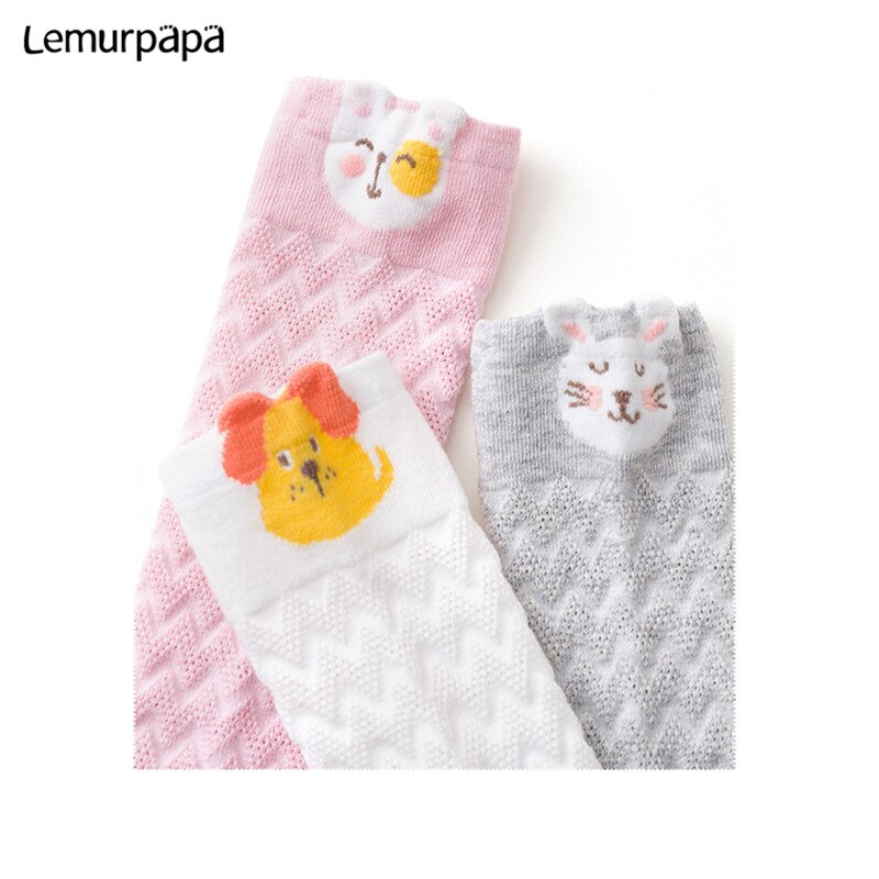 Girls Knee Baby Stockings Kids Summer Mesh Cartoon Baby Stocking Cotton Soft Elastic Girl Child Stocking Breathable Knee