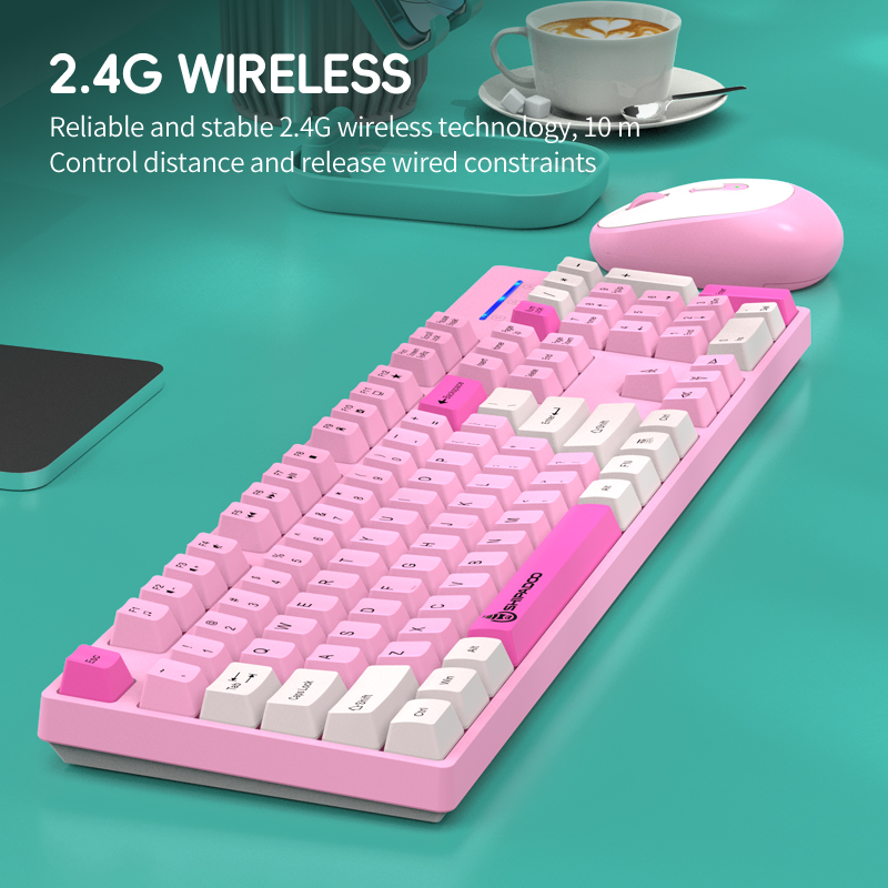 Shipadoo Wireless Keyboard and Mouse Combo Set Gaming Wireless Laptop Desktop Computer Office Accessories Free Wireless Mouse