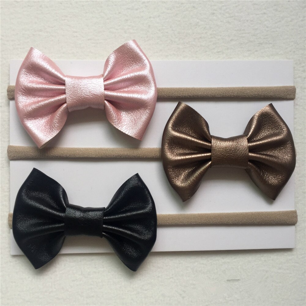 mignon en cuir papillon épingles à cheveux solide Kawaii PU cheveux arc pinces à cheveux princesse chapeaux accessoires de cheveux