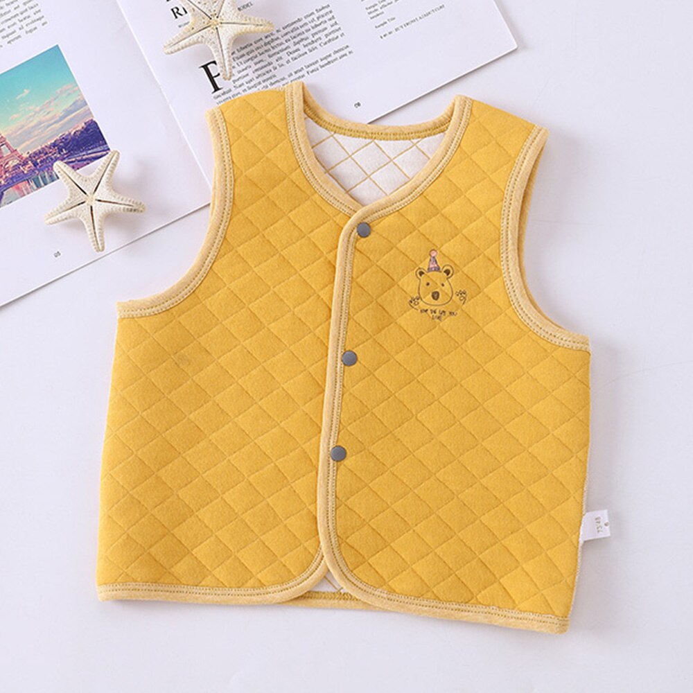 Karikatur Baby Weste Baumwolle Frühling Herbst Winter Säuglings Kleidung unisex Junge Mädchen Oberbekleidung Weste: 3 / 6-12M